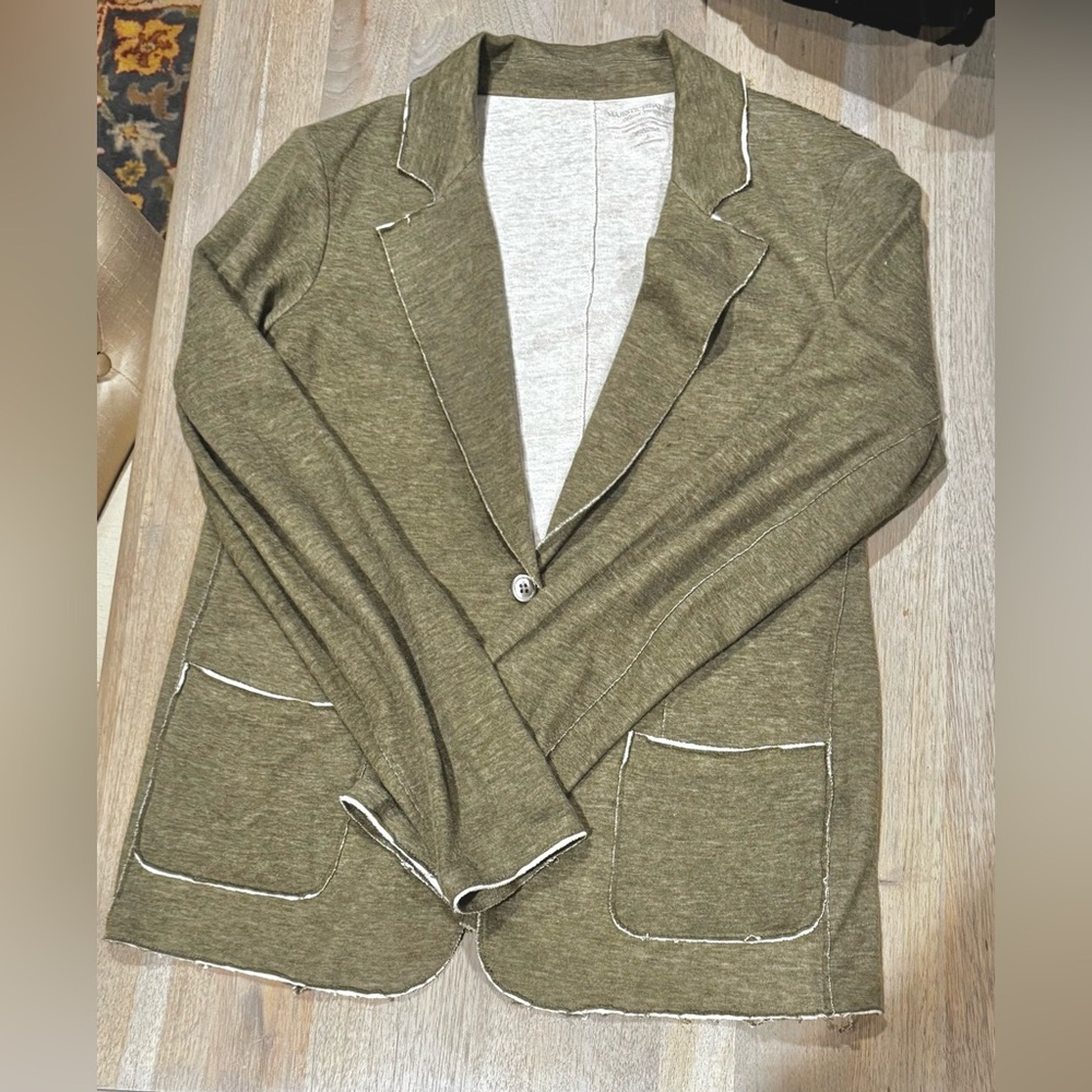 Majestic Filatures Cotton Cashmere Knit Jacket Blazer-Style | Size 4